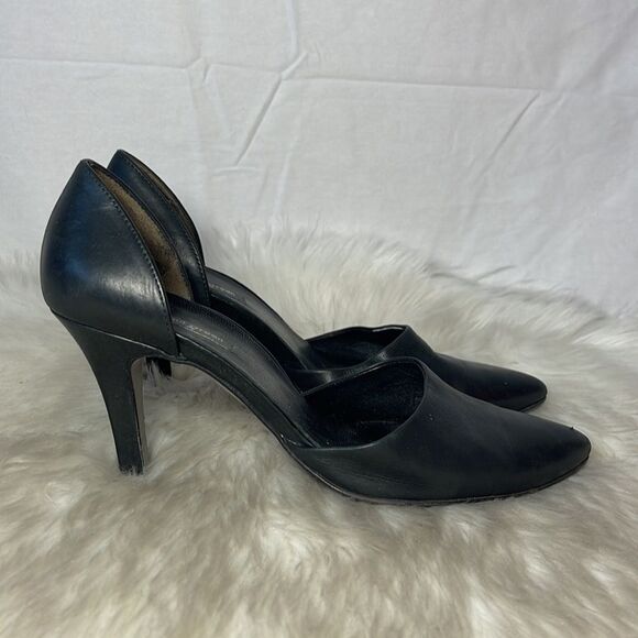 Paul Green Black Leather Cutaway Heels Sz 5/US Size 7.5 - Picture 4 of 7
